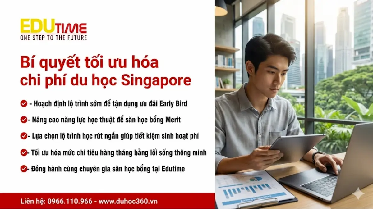 Bí quyết tối ưu hóa chi phí du học Singapore