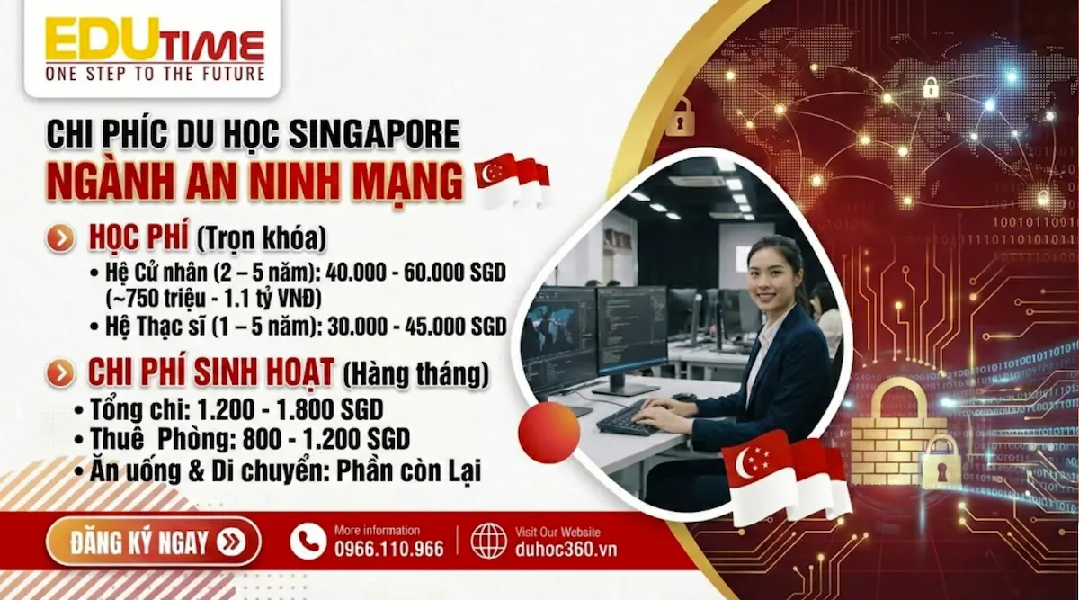 Chi phí du học Singapore ngành an ninh mạng