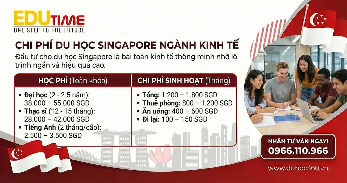 Du học Singapore ngành Kinh tế 4 Chi phí du học Singapore ngành kinh tế