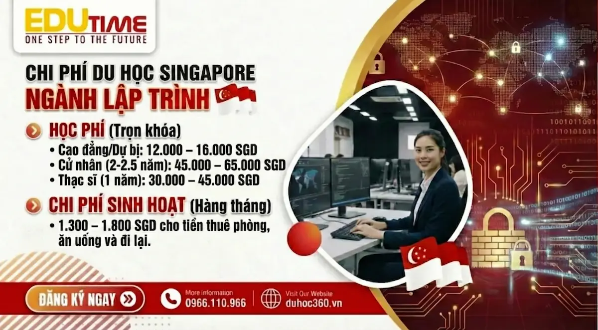 Chi phí du học Singapore ngành lập trình