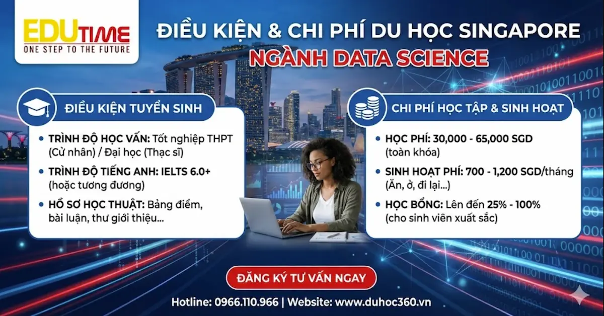 Du học Singapore ngành Khoa học Dữ liệu (Data Science) 3 Điều kiện và chi phí du học Singapore ngành Data Science