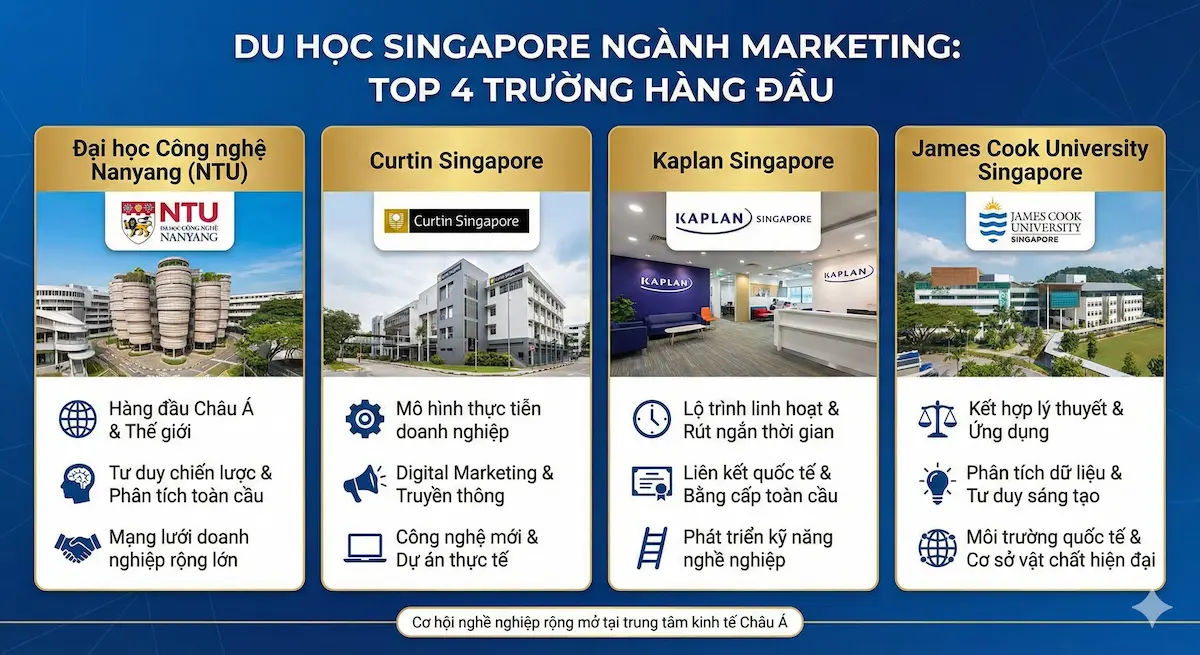 Du học Singapore ngành Marketing nên chọn trường nào