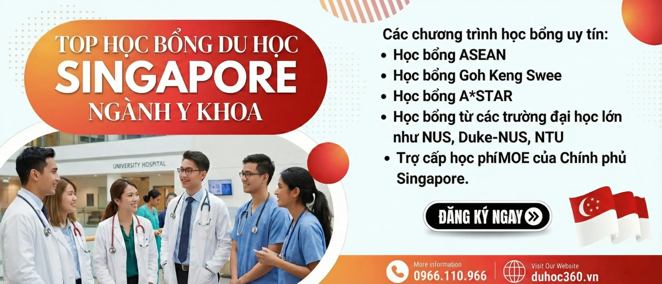 Học bổng du học Singapore ngành Y khoa