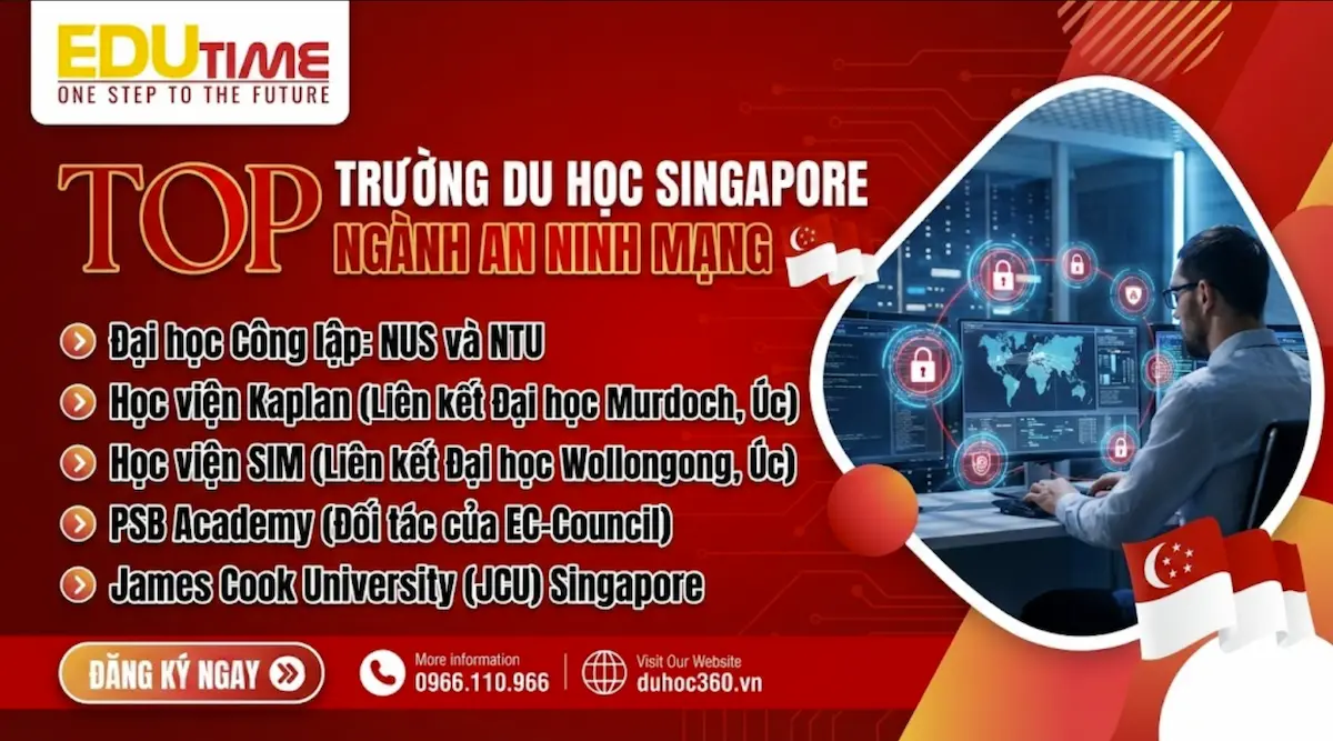 Top trường du học Singapore ngành an ninh mạng