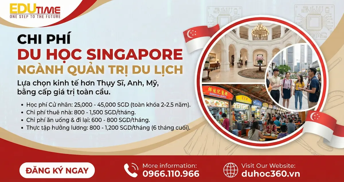 Chi phí du học Singapore ngành quản trị Du lịch