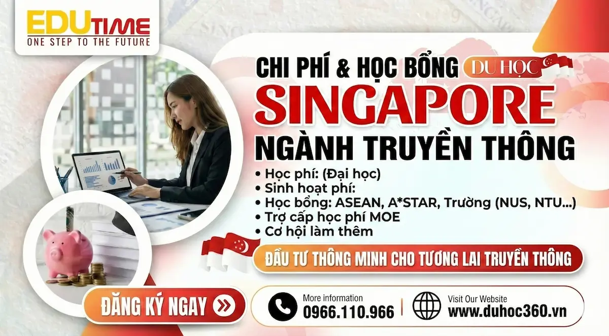 Học phí và chi phí sinh hoạt khi du học Singapore ngành Truyền thông