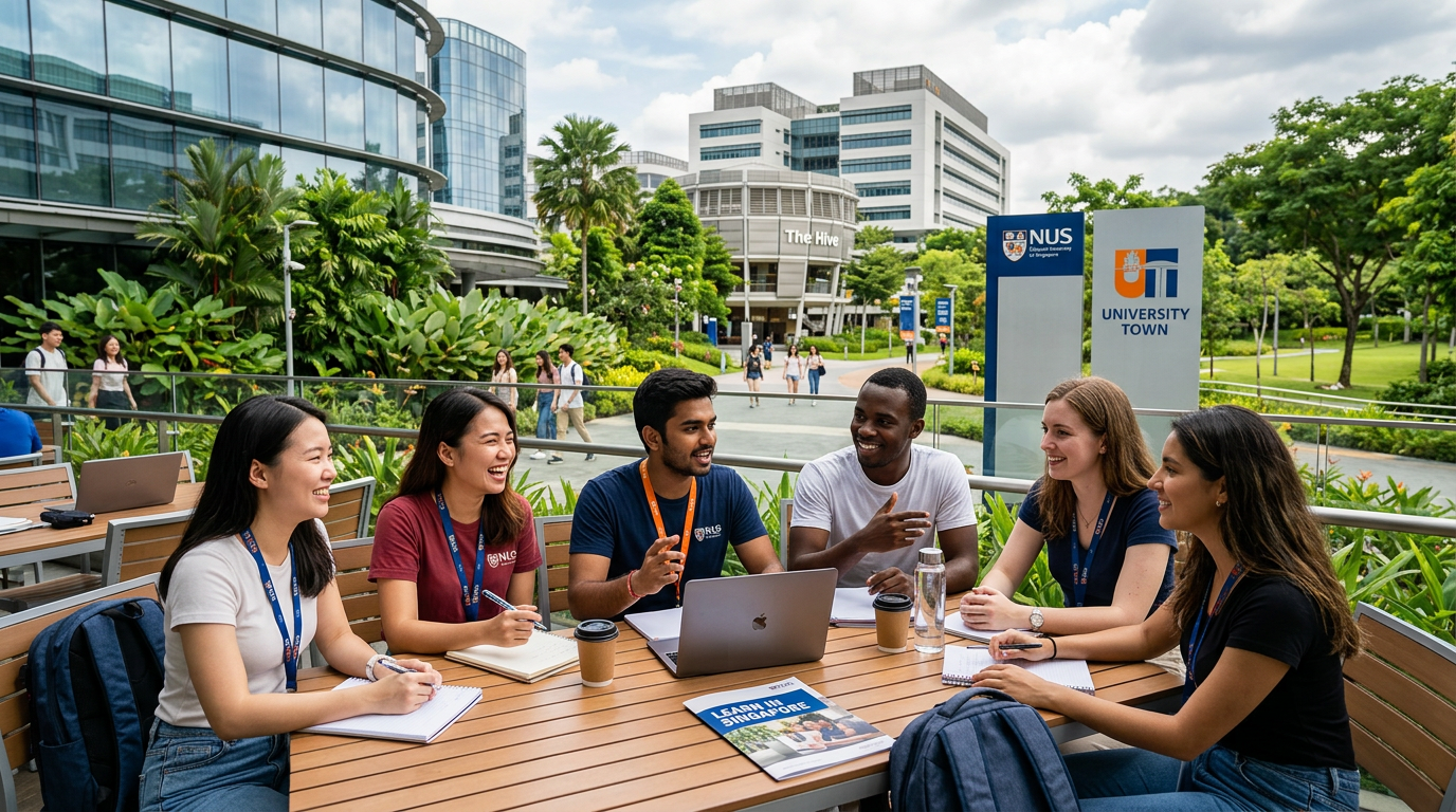 Sinh viên tận hưởng môi trường học tập tiên tiến, một trong những lý do du học Singapore nổi bật. - Lý do du học Singapore: Quyết định tuyệt vời cho tương lai rực rỡ!